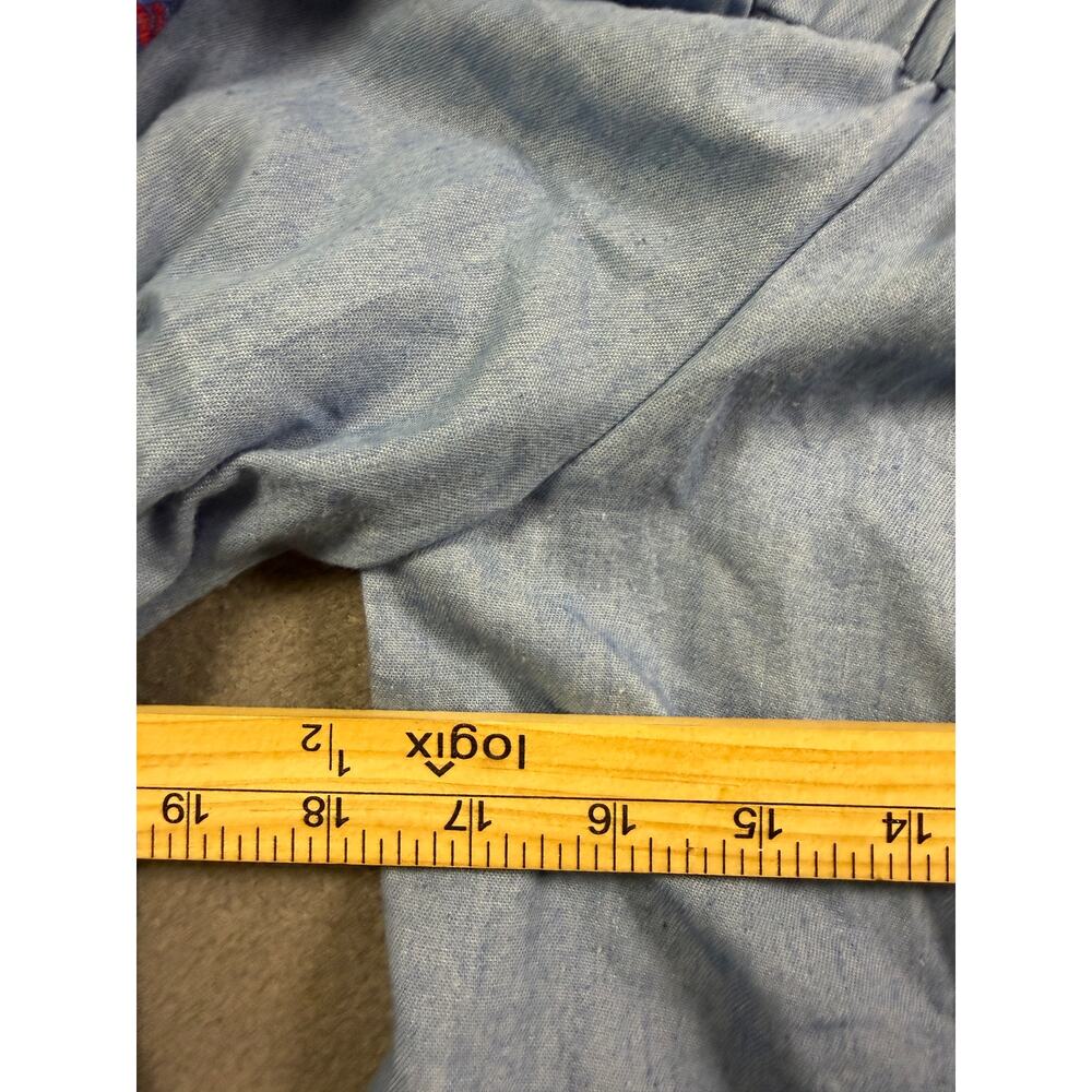Jealous Tomato Small Light Wash Chambray Embroidered Off The Shoulder Blouse S - Picture 6 of 6